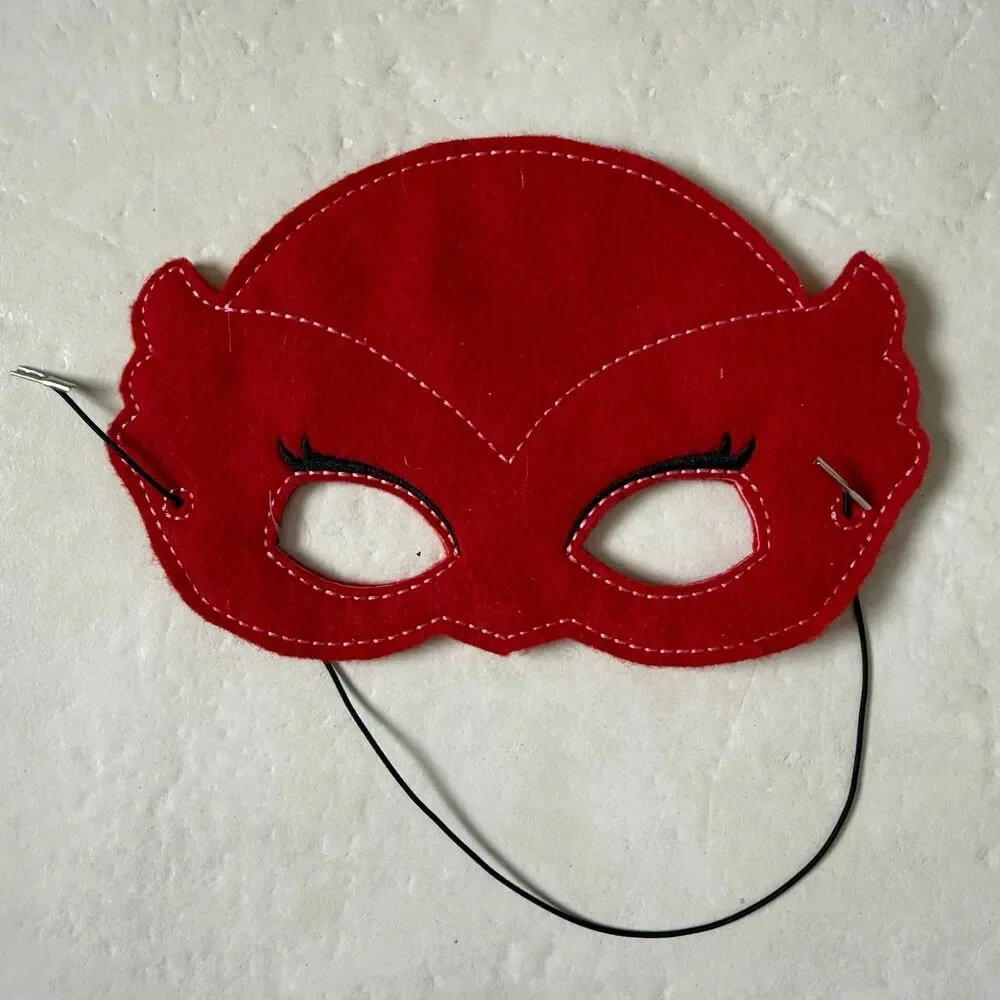 Disney Junior PJ Masks Owlette Catboy Gecko Felt Face Mask Costumes Bundle - Picture 4 of 6